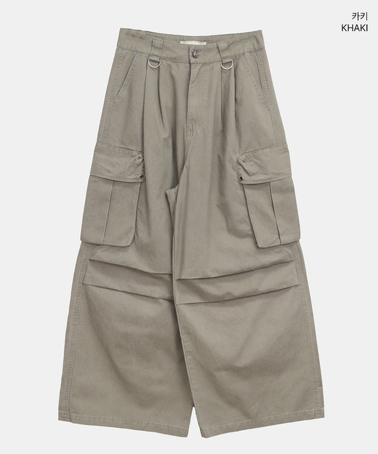 ツーピンタックカーゴワイドパンツ