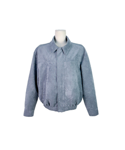 オーバーフィットスエードクロップジャンパー