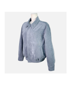 オーバーフィットスエードクロップジャンパー