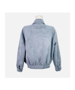 オーバーフィットスエードクロップジャンパー