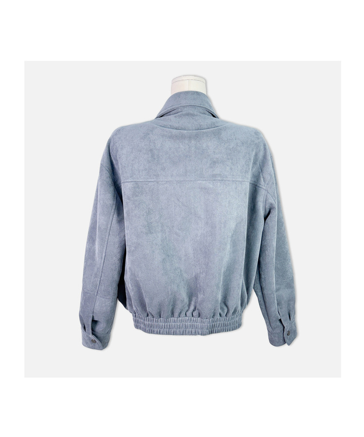 オーバーフィットスエードクロップジャンパー