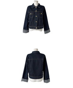 バイカラーチェックポケットジャケット