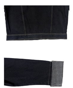 バイカラーチェックポケットジャケット