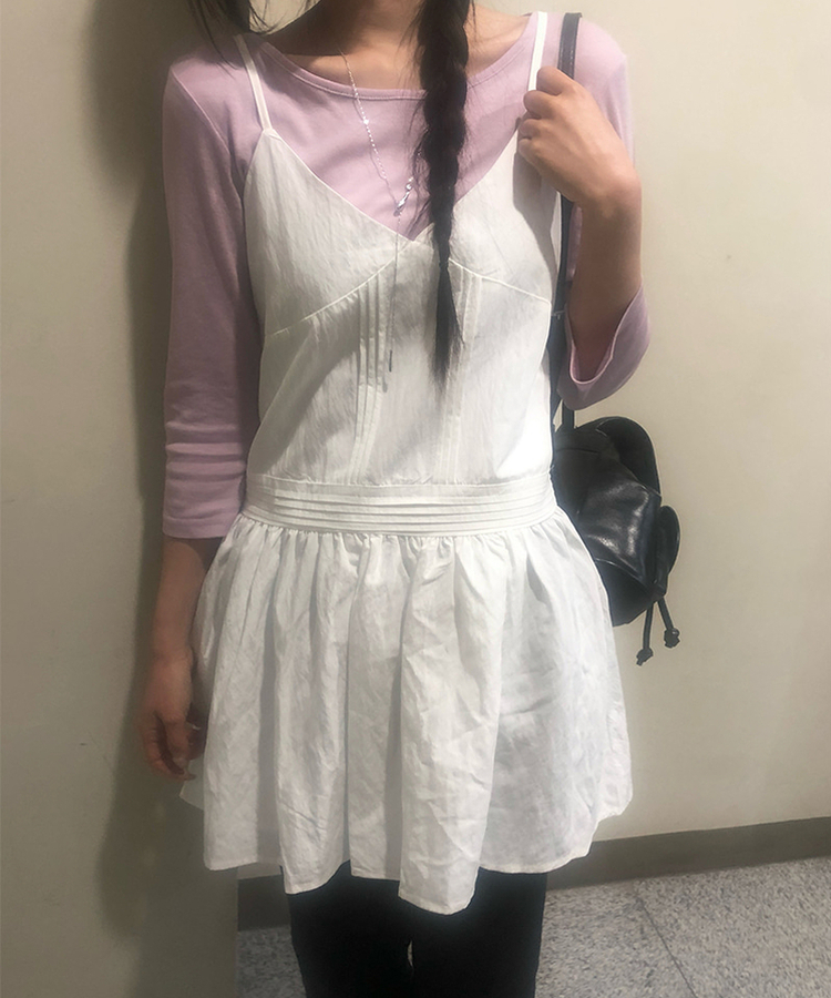 ベーシックラウンド7分袖Tシャツ(11color) PINK