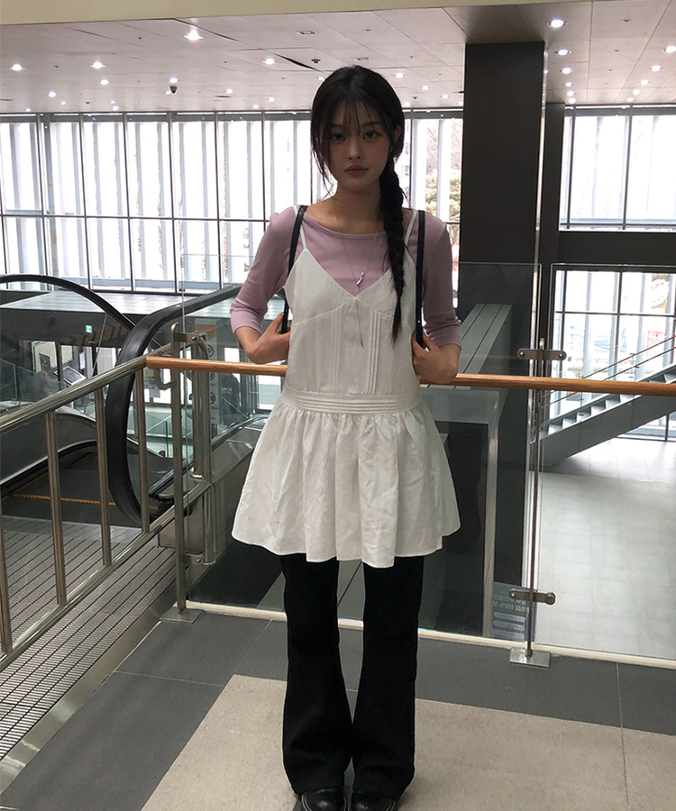 ベーシックラウンド7分袖Tシャツ(11color) PINK