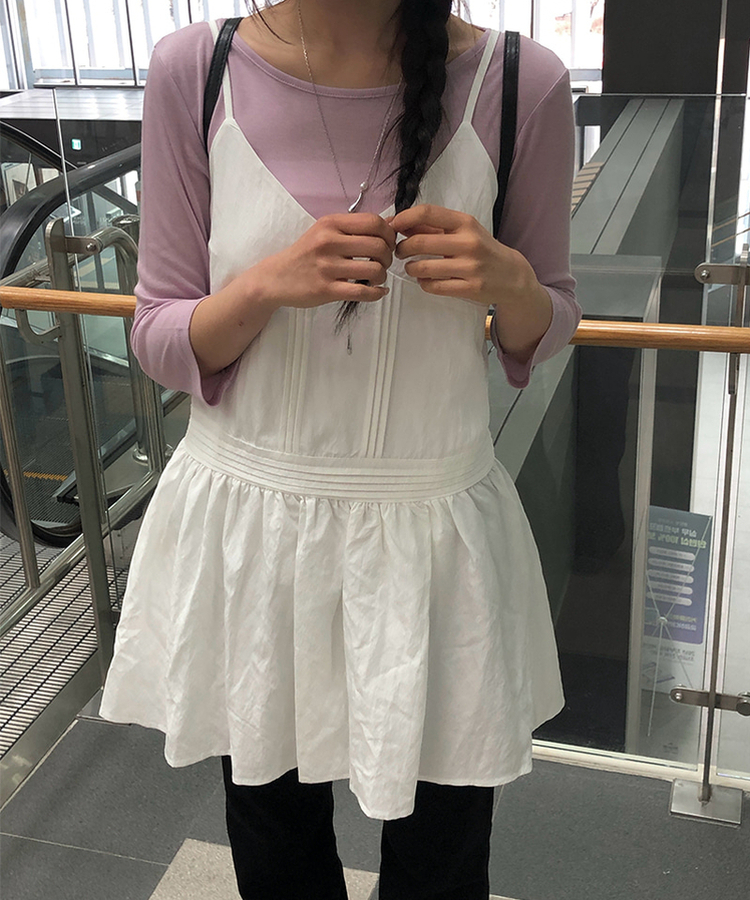 ベーシックラウンド7分袖Tシャツ(11color) PINK