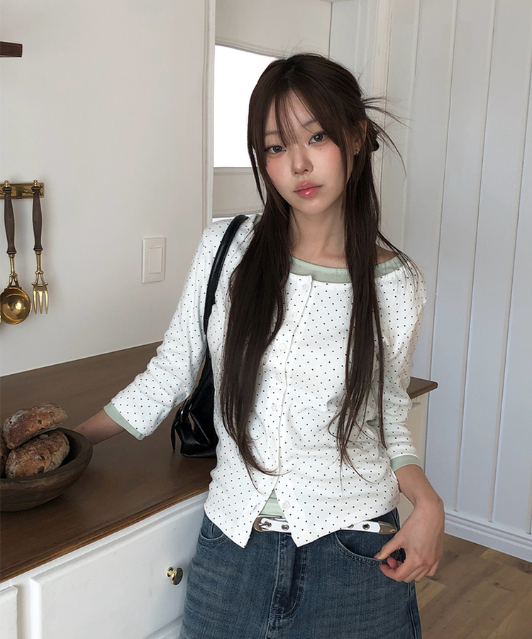 ベーシックラウンド7分袖Tシャツ(11color) MINT