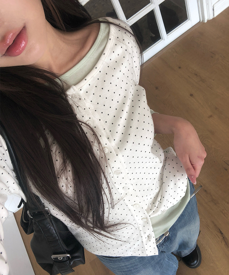 ベーシックラウンド7分袖Tシャツ(11color) MINT