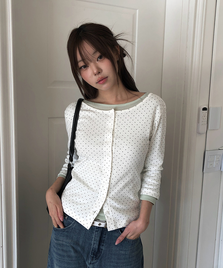 ベーシックラウンド7分袖Tシャツ(11color) MINT