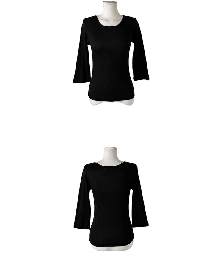 ベーシックラウンド7分袖Tシャツ(11color)