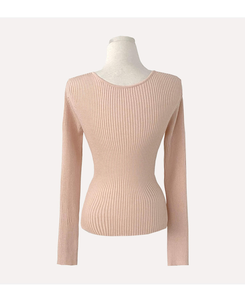 ツイストリボンVネックニット