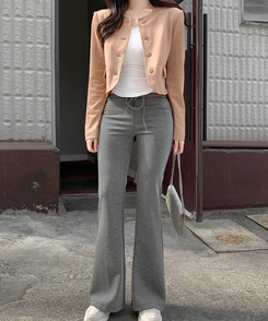 ブーツカットロングパンツ CHARCOAL