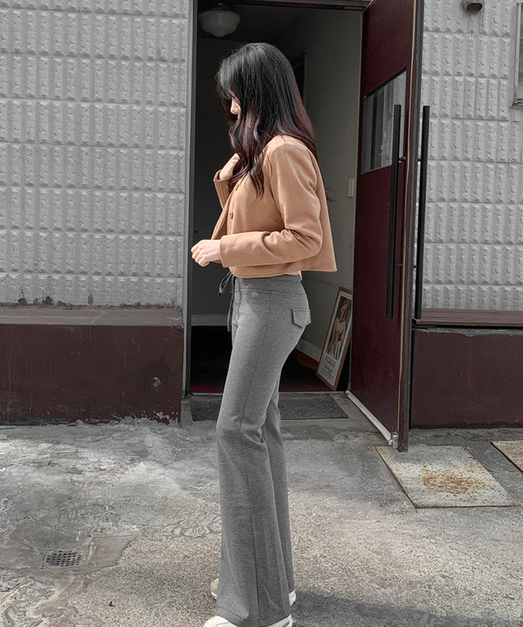 ブーツカットロングパンツ CHARCOAL