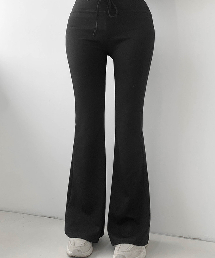 ブーツカットロングパンツ BLACK