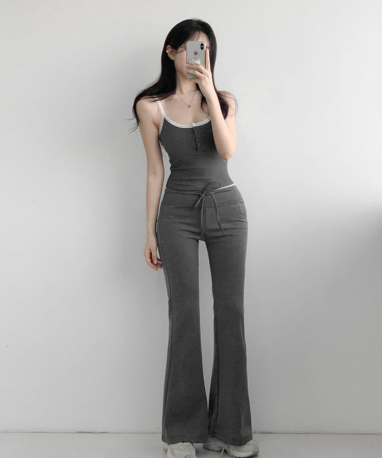 ブーツカットロングパンツ CHARCOAL