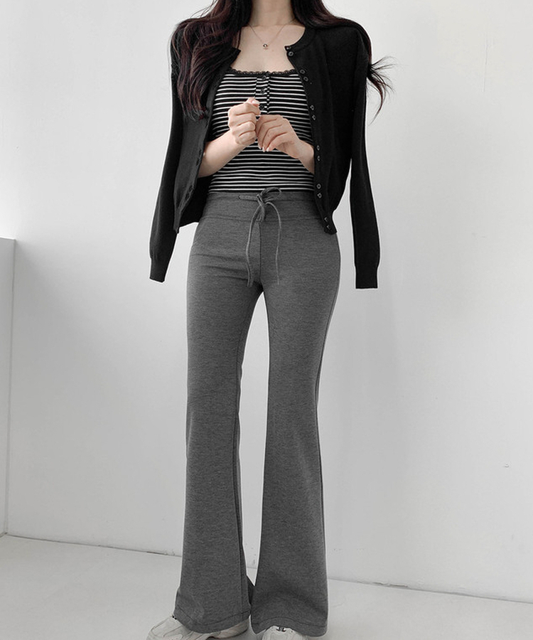 ブーツカットロングパンツ CHARCOAL