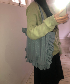 ドットフリルショルダーバッグ SKYBLUE
