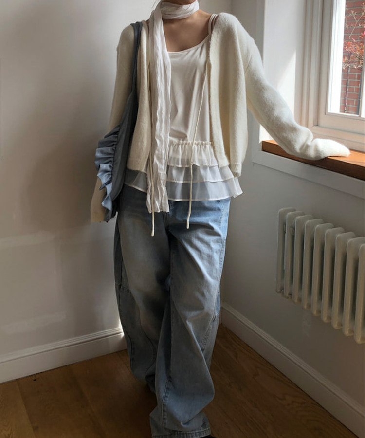 ドットフリルショルダーバッグ SKYBLUE