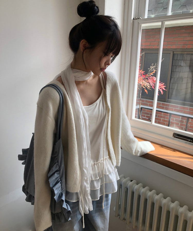 ドットフリルショルダーバッグ SKYBLUE