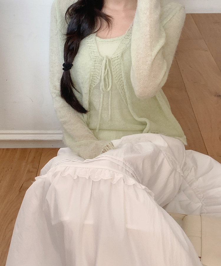 【SET】アップルカーディガン MINT