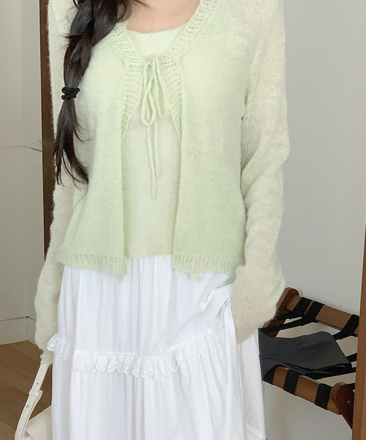 【SET】アップルカーディガン MINT