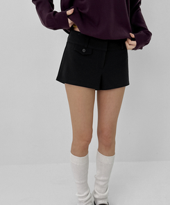 ローウエストショートパンツ BLACK