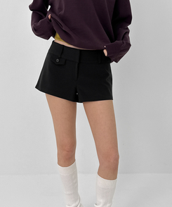 ローウエストショートパンツ BLACK