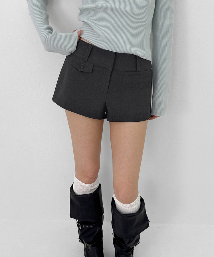 ローウエストショートパンツ CHARCOAL