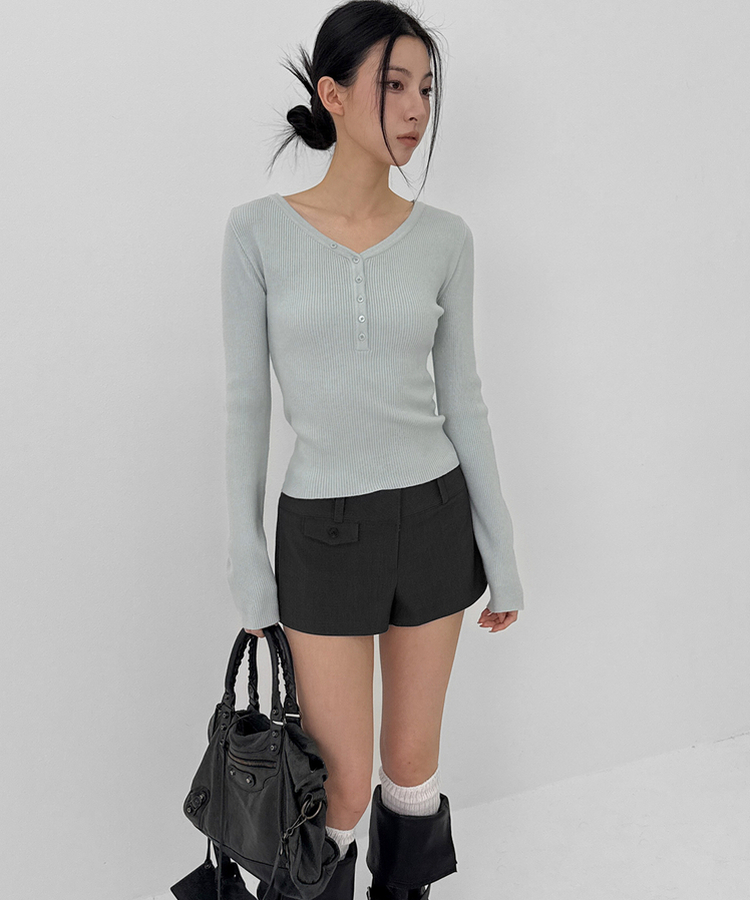 ローウエストショートパンツ CHARCOAL