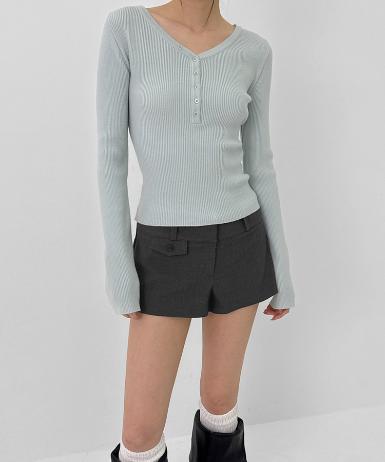 ローウエストショートパンツ CHARCOAL