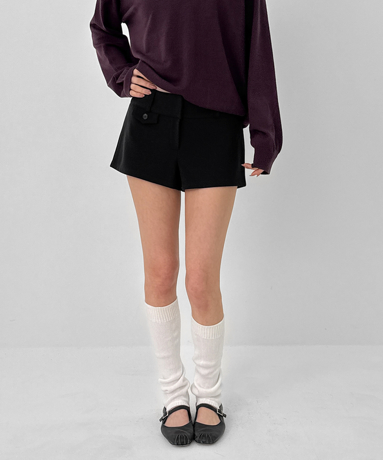 ローウエストショートパンツ BLACK