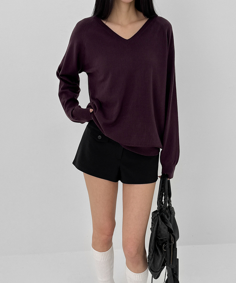 ローウエストショートパンツ BLACK