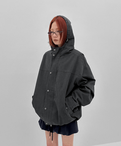 フードミリタリージャケット CHARCOAL