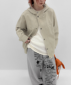 フードミリタリージャケット BEIGE