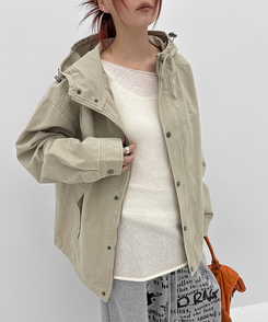 フードミリタリージャケット BEIGE