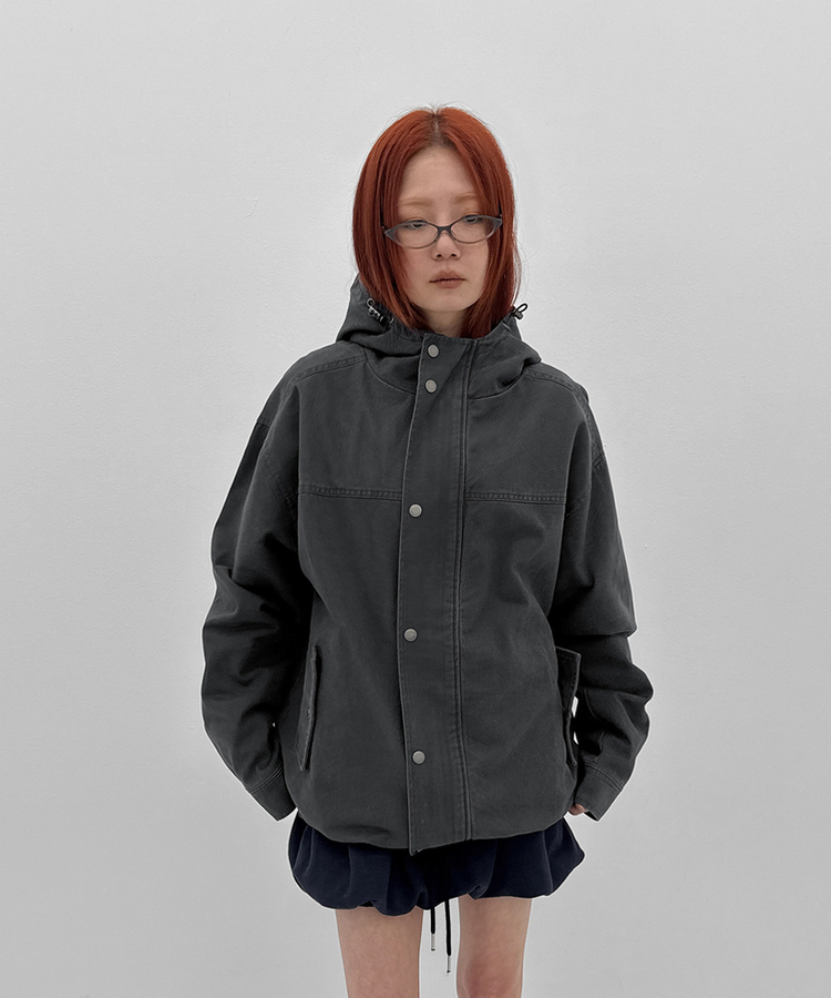 フードミリタリージャケット CHARCOAL