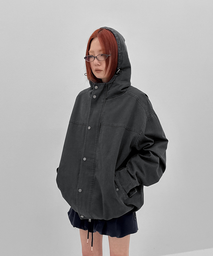 フードミリタリージャケット CHARCOAL