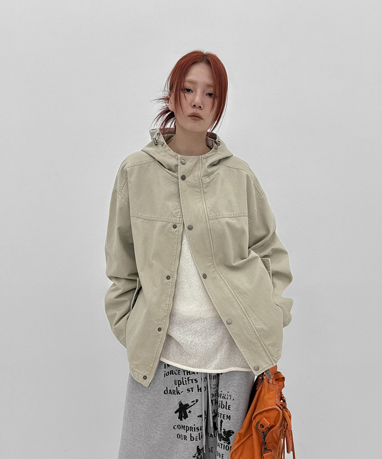 フードミリタリージャケット BEIGE