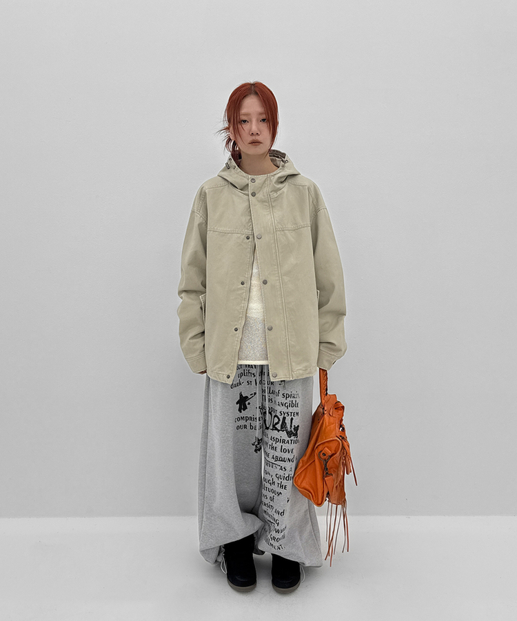 フードミリタリージャケット BEIGE