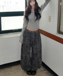 レオパードワイドパンツ LEOPARD