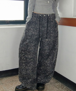 レオパードワイドパンツ LEOPARD