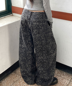 レオパードワイドパンツ LEOPARD