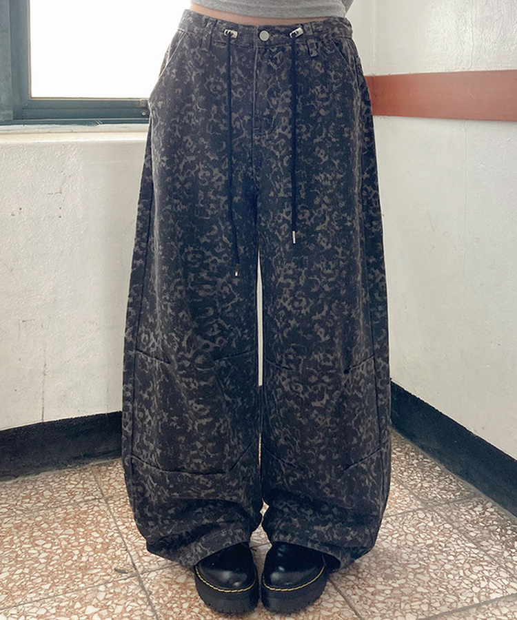 レオパードワイドパンツ LEOPARD