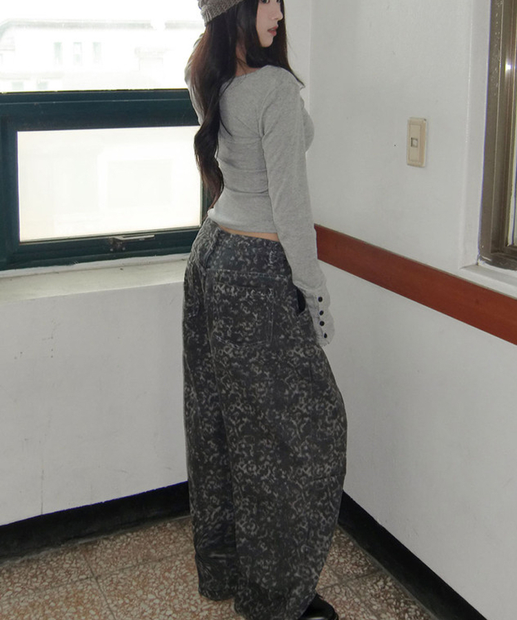 レオパードワイドパンツ LEOPARD