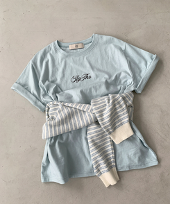 レタリングプリント半袖Tシャツ(5color)