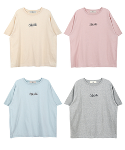 レタリングプリント半袖Tシャツ(5color)