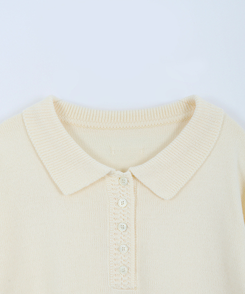 ボタンカラフルオーバーニット