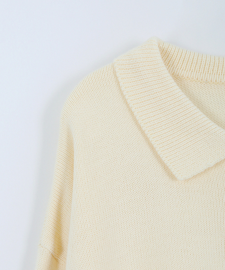 ボタンカラフルオーバーニット