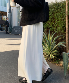 フレアロングスカート IVORY