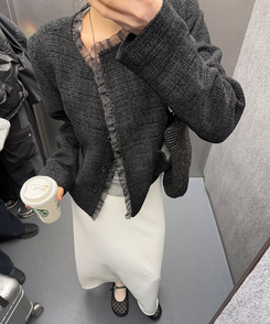 フレアロングスカート IVORY